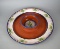 Large 17” Round Red Ware Chip & Dip Dish
