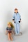 Mattel Inc. 1963  Ricky and Skipper Dolls with One Stand