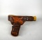 Vintage Western Tooled Leather Revolver Holster