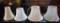 Lot of Four Beige or White Lamp Shades: Tanner Kenzie and 3 Others