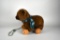 Applause Plush Brown Bear on Wheels Pull Toy