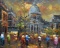 G. Bacon (XX-XXI) Post-Impressionist Cityscape, Oil on Canvas, Signed Lower Right