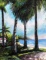 K. Hillman (XX-XXI) Palm Tree Oasis, Oil on Canvas, Signed Lower Right