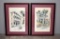 Pair of John Haymson Charleston Prints: Dock St. Theater & House and Garden Gate, Church St.
