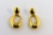 Pair of UnoAerre 14K Gold 1.75” Earrings, Italy