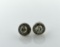 Pair of 14K White Gold and Diamond Halo Earrings
