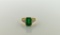 14K Gold and 2.55 Carat Emerald & Diamond Ring, Size 9