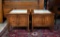 Pair of Gordon's Inc. Fine Furniture Fruitwood End Tables with Marble Inset Tops