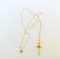 14K Gold 19” Chain Necklace with 1.5” 14K Gold Cross Pendant