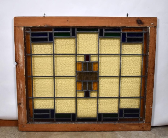 Art Deco Stained Glass Window Panel