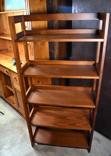Five Tier Wooden Book Shelf