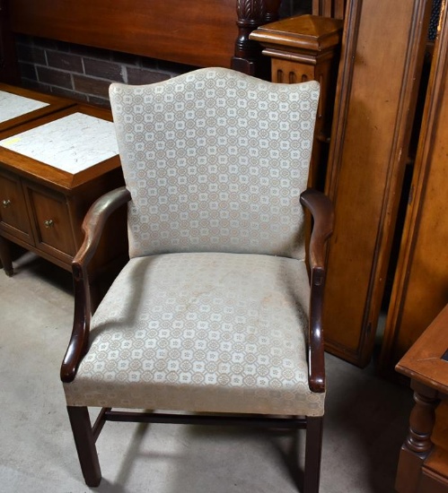 Martha Washington Chair with Neutral Upholstery