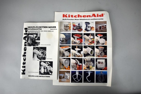 Kitchen Aid Inc. Counter Mixer Model KSM90 Accessories, Attachments, Booklets