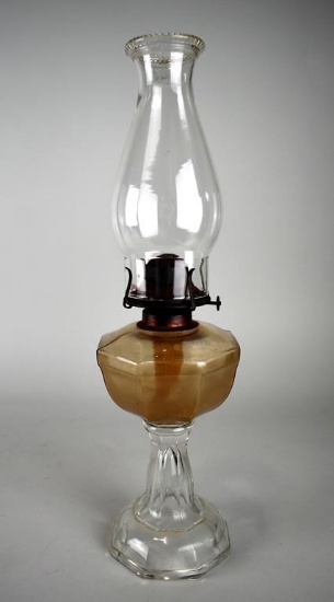 Antique Glass Kerosene / Oil Lamp