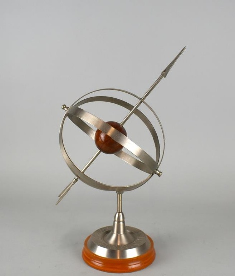 Globe with Arrow Sculpture Decor