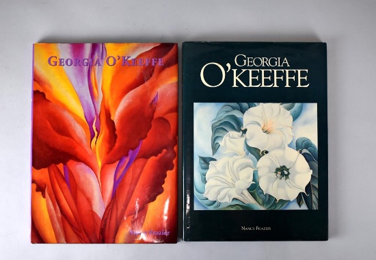 Two Georgia O'Keefe Art Coffee Table Books by Nancy Frazier