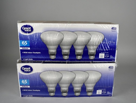 Three Packs of Four BR30 Indoor Floodlights Bulbs (12 Bulbs Total)