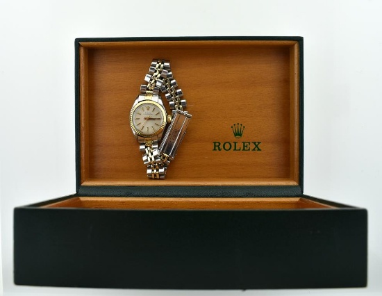 Ladies Rolex Oyster Perpetual Automatic Wind Watch with Rolex Case