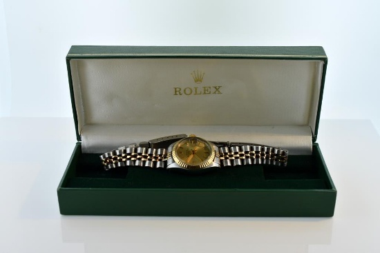 Ladies Rolex Oyster Perpetual Date Automatic Wind Watch with Rolex Case