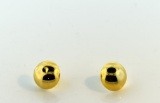 Pair of 14K Gold Dome-Shaped Earrings
