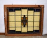 Art Deco Stained Glass Window Panel