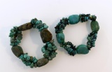 Two Turquoise Stretch Bracelets
