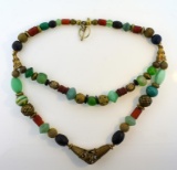 Ethnic Multi-Bead Multi-Strand 18” Necklace