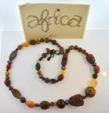 “Africa” Brand Multi-Bead Ethnic 35” Necklace