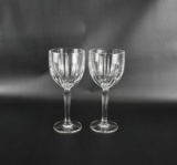 Two Marquis by Waterford Crystal “Omega” 8.5” H Wine Glasses (Lots 145-148 Match)