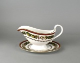 Spode “Christmas Rose” Fine Bone China Gravy Boat & Underplate