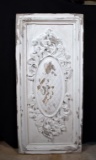 White Faux Wood Plaster Panel Wall Accent Decor
