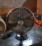 Century by Hunter Three Speed Black Table Top Oscillating Fan