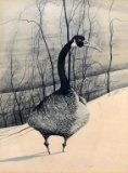 P. Buckley Moss (Amer., 1933-- ) Ltd. Ed. (529/1000)  “Snow Goose Creek” 1979 Print, Signed
