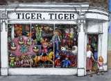 Gale Pitt (British, 1944-   ) “Tiger, Tiger King's Road, Chelsea” Toy Store Ltd. Ed. (21/100) Print