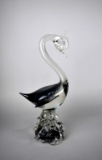 Hand Blown Art Glass Swan Figurine
