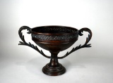 Bronze Finish Metal Footed Urn Style Planter
