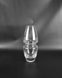 Marc Aurele Clear Wasp Waist Vase Signed, Germany