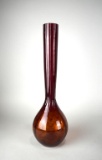 Waterford “Evolution” Red & Amber 18” Glass Vase