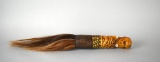 New Guinea or African Tribal Fly Swat with Animal Tail Hair