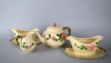 Franciscan “Desert Rose” Serving Pieces: Teapot, Creamer, Two Gravy Boats