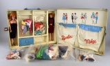 Mattel Inc. 1964 Barbie & Midge Double Carrying Case w/ Two 1960s Dolls & Many Clothing/Accessories