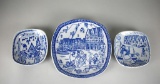 Lot of Three Stavangerflimt by Kari Decorator Plates, Norway