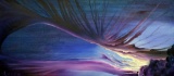 Michele Ells Wright (Amer., XX-XXI) “Poe's Gone? Sky Scape #10”, Oil on Canvas, Signed Lower Left
