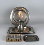 Lot of Seven Scandinavian Pewter Serving Pieces