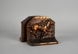Pair of Metal Horse Racing Theme Bookends from Myrtle Beach SC