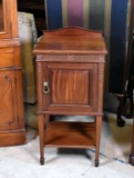 Vintage Walnut Nightstand with Spade Feet
