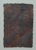 Jody Wiley (XX-XXI) Stylized Musician, Airbrushed Relief Embossed Paper, Signed Below