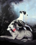 Bernard De Claviere (French, 1934-2016) Whippets, Giclee on Canvas, Signed in Print