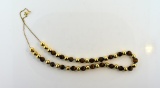 14K Gold Chain, 14K Gold Beads and Tiger Eye Beads 18” Necklace
