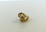 10K Gold and Pearl Ring, Size 8